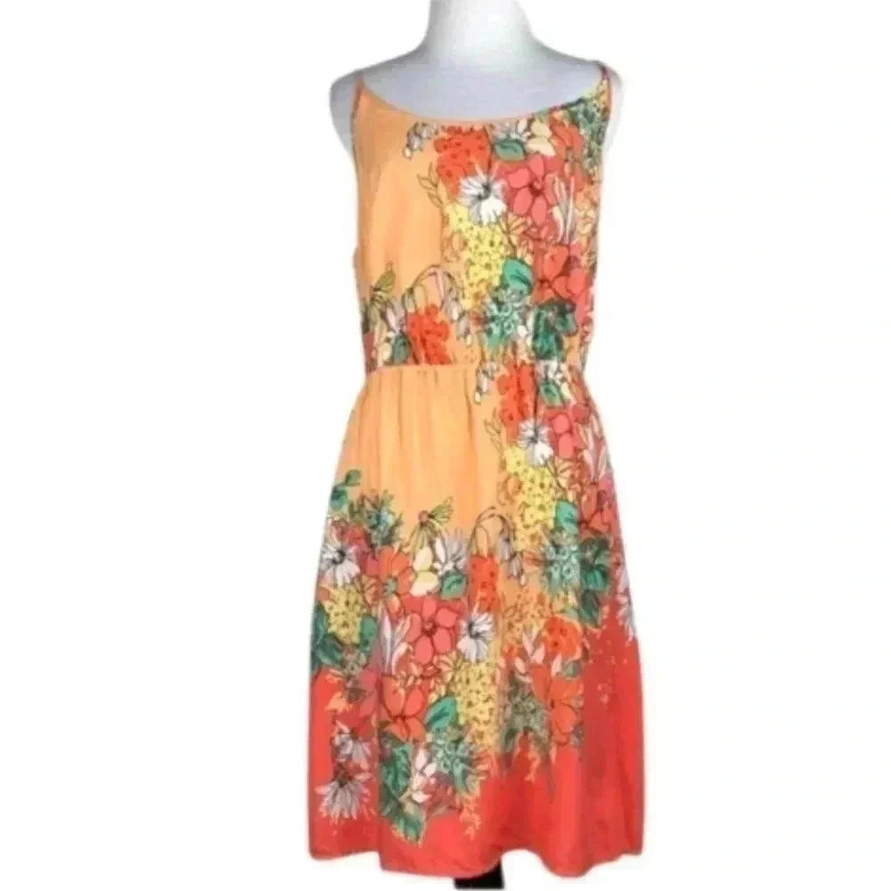 Old navy womens dress size M multicolor Floral shop call Hawaiian resort